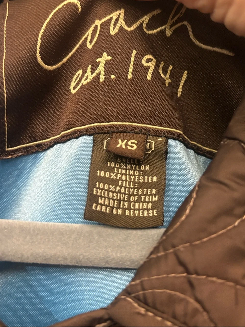 Brown Quilted Coach Jacket